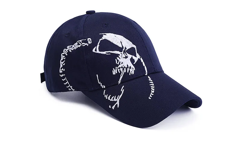Высокое качество 100% хлопок Женская Бейсболка с вышитым черепом Snapback модные