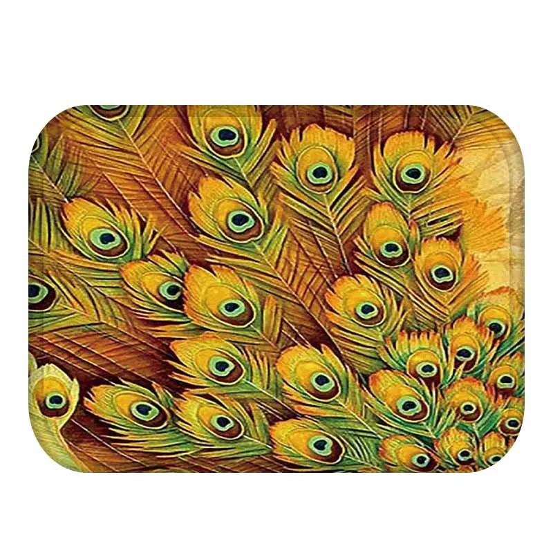 Скандинавские ковры с 3D-принтом Павлин фланелевый коврик 40х60 см