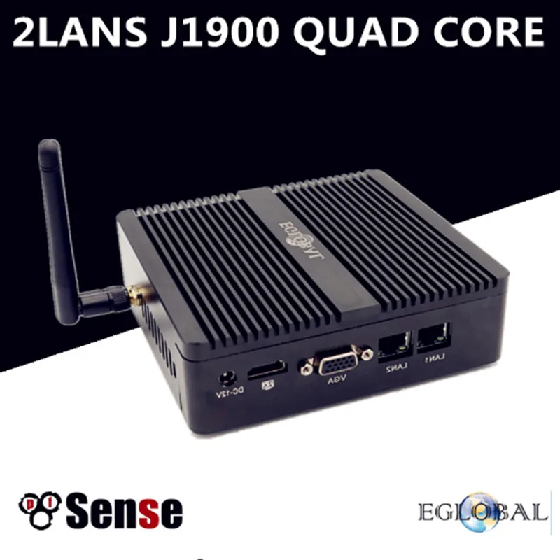 Eglobal Мини ПК четырехъядерный Celeron J1900 2 LAN маршрутизатор брандмауэр