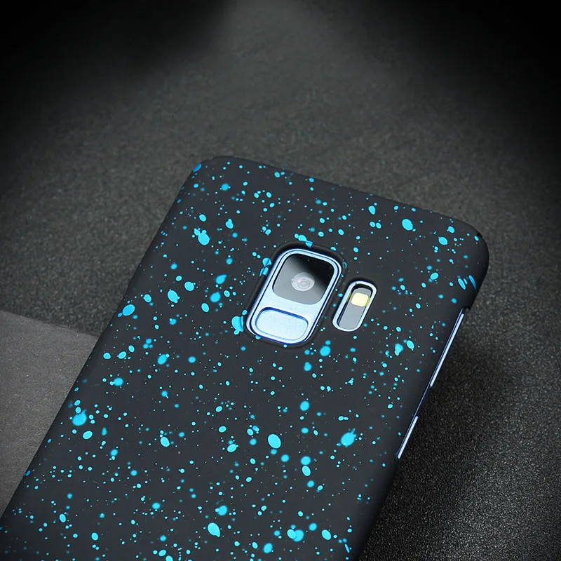 YueTuo 3d bling glitter matte luxury hard phone back thin full etui coque cover case for samsung galaxy S9 Plus S 9 S9plus |