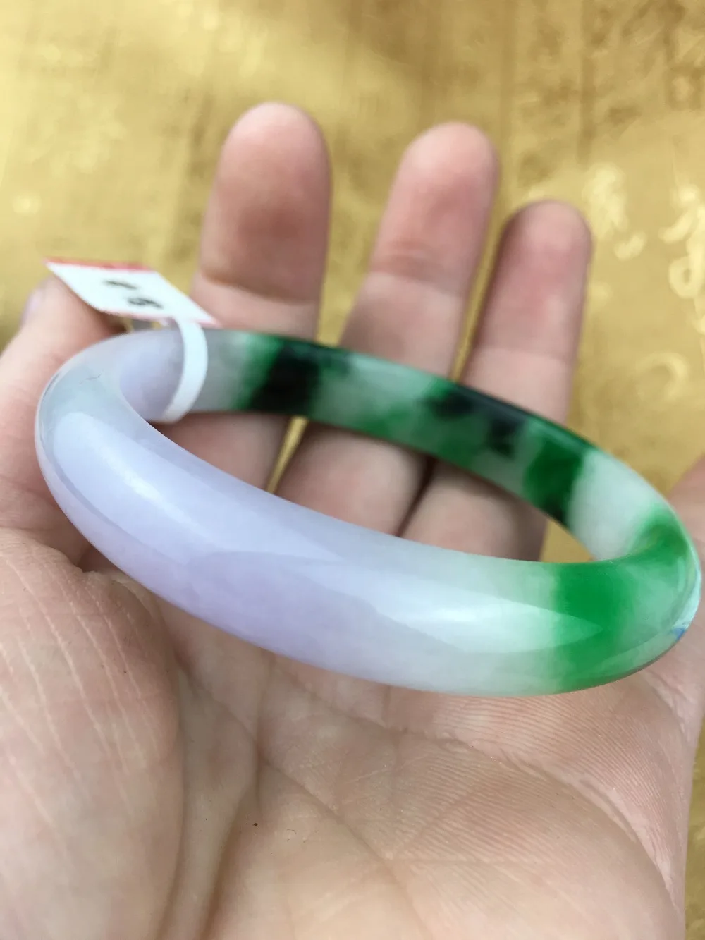 Отправить сертификат натуральный Жадеит браслет элегантный светло-фиолетовый