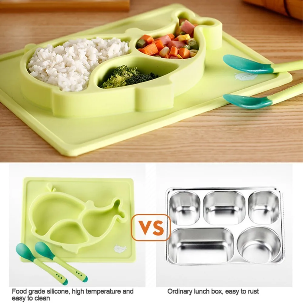 3 шт./компл. детский Ланч бокс из силикагеля Дельфин Мультфильм оригинальность