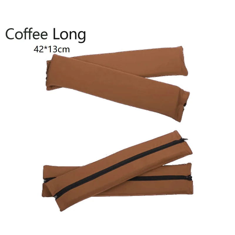 Coffee Long Одна пара, твердые подушки-подлокотники для стула, для дома, офиса, отеля, подлокотники, перчатки, без шнуровки, пылезащитные Чехлы для стула - Цвет: Coffee Long
