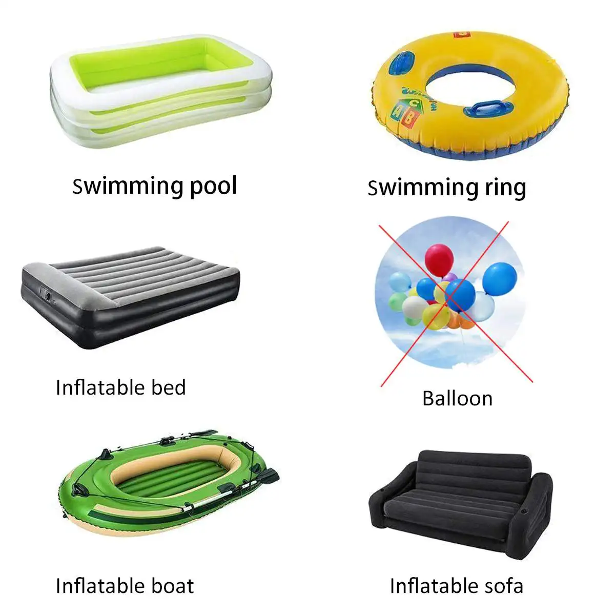 

200W 220V Portable Electric Air Pump Air Mattress Boat Paddling Pools Air Inflatable Pump For Outdoor Home Use Camping Inflator