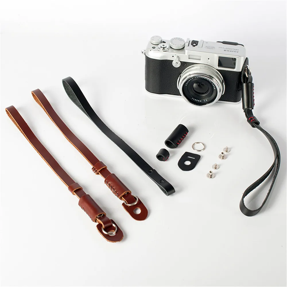 CAENBOO универсальный ремешок из натуральной кожи для камеры Canon Nikon Sony Fuji Leica