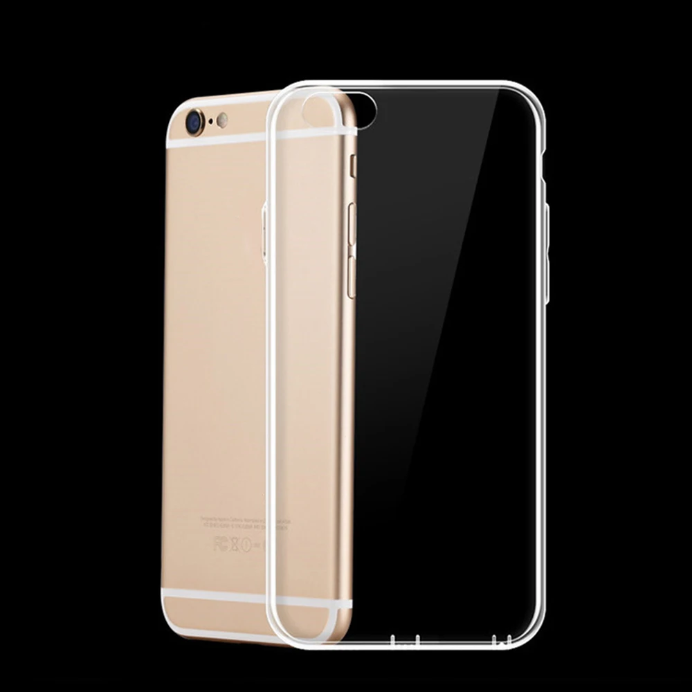 Ультратонкий Прозрачный мягкий чехол из ТПУ для iPhone 7 8 Plus X прозрачный