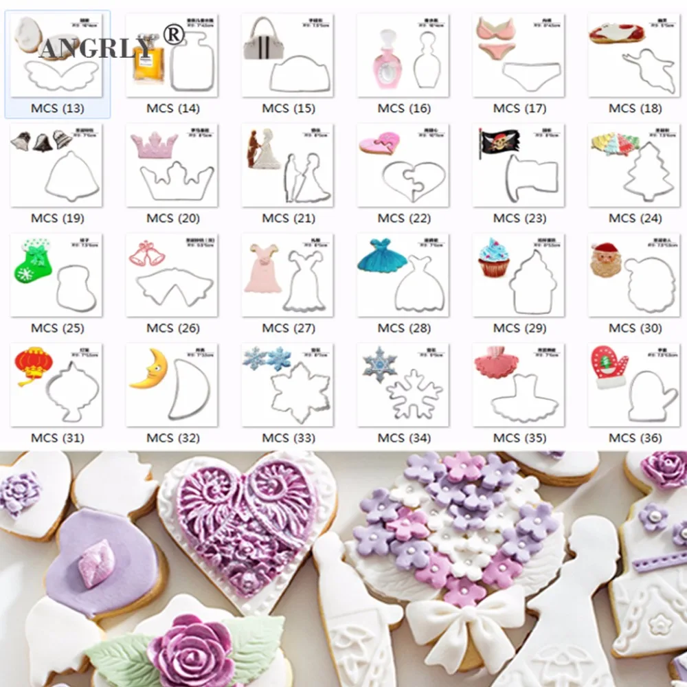 

Christmas tools Various DIY Cookie Cutter Stainless Steel Cut Biscuit Mold Cooking Tools Vegetable Chopper Kitchen Accessories