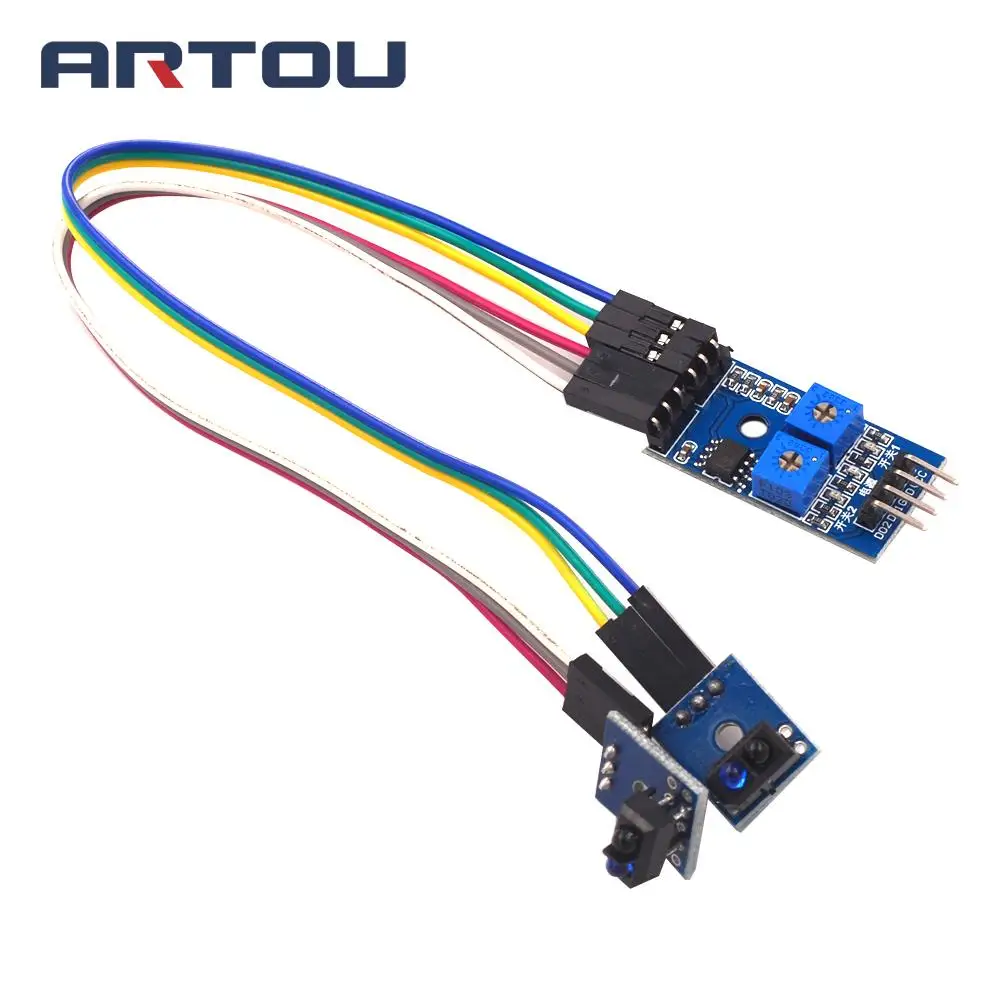 2 канальный модуль датчика отслеживания черно белый обнаружения линии