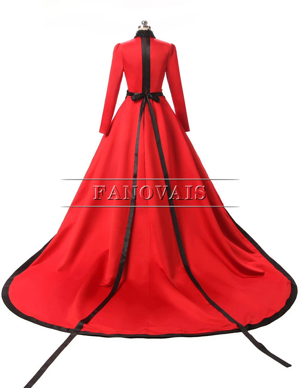 Real Photo Dubai Ball Gown Red Prom Dresses Long Sleeve High Neck Arabic Muslim Evening with Crystal Robe de Soiree PD24 | Свадьбы и
