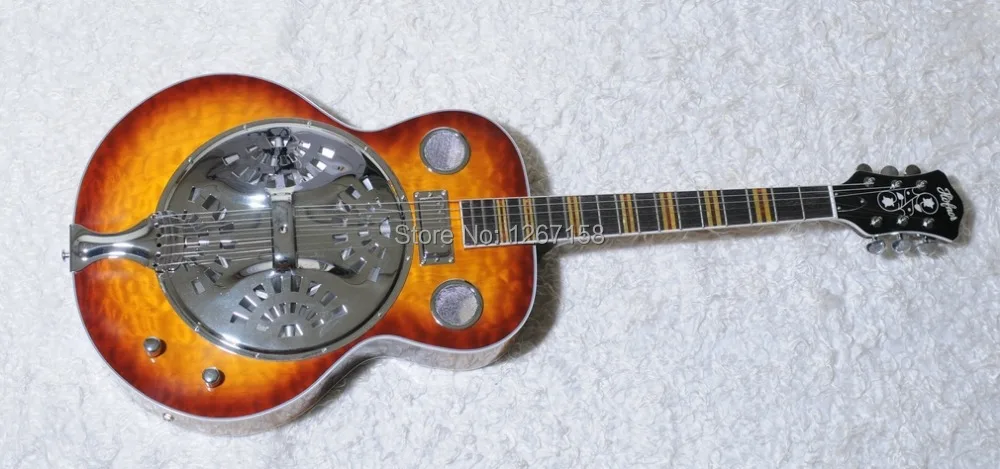SUNBURST Hofner резонатор гитарный полый корпус хромированная фурнитура 1 х мини НВ