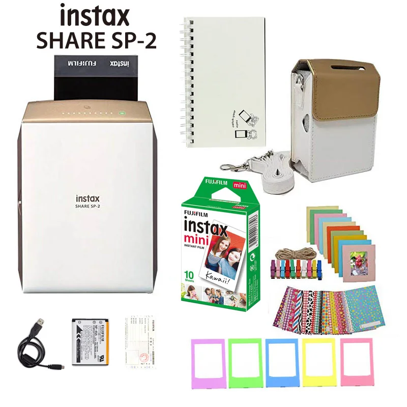 Принтер для смартфонов Fujifilm Instax Share цвет серебристый и золотистый два цвета чехол