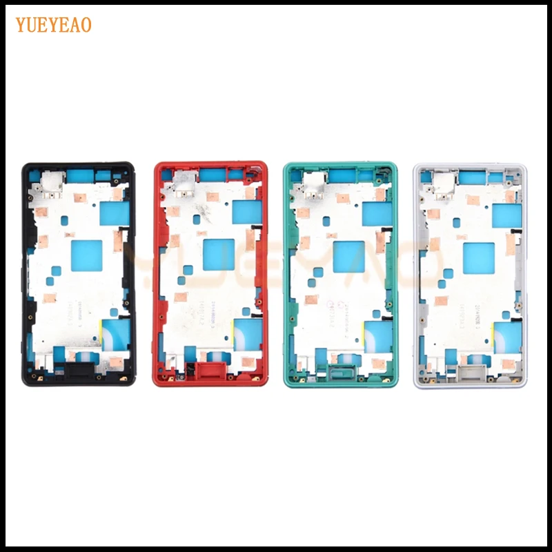 YUEYAO Front LCD Frame Bezel For Sony Xperia Z3 Compact Mini M55W case Mid Board Middle Plate Housing With Plug Cover | Мобильные