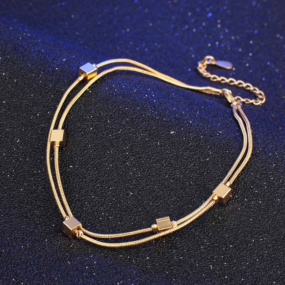 2018 Hot 18KGold colour Anklet Fashion Anklets For Women Ankle Bracelets Barefoot Sandals Female Girl Leg Chain Foot Jewelry J10 | Украшения