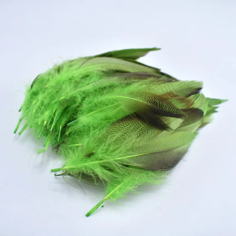 Apple green 20 шт./лот, натуральное утиное перо для рукоделия, вечерние украшения, цветные перья для изготовления ювелирных изделий, материалы DIY Home plume - Цвет: Apple green