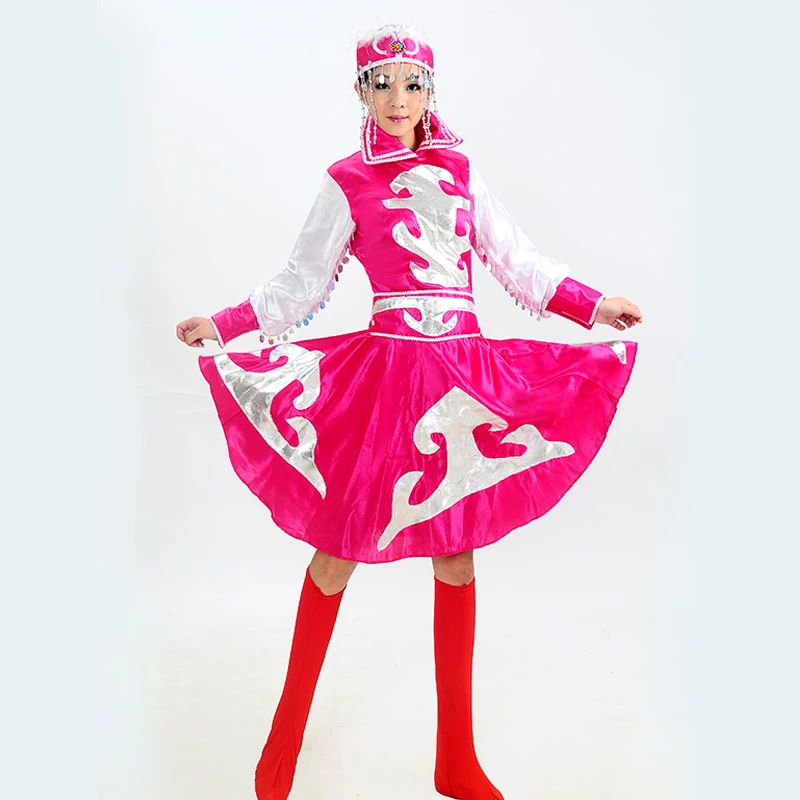Детский монгольский костюм для танцев на сцене женское этническое платье в
