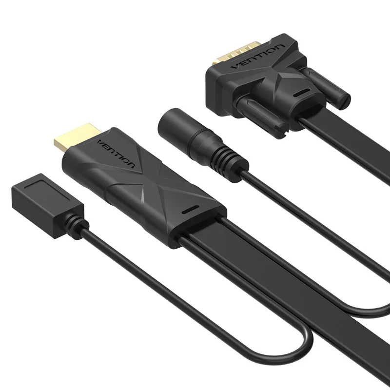 Vention HDMI VGA конвертер кабель с 3 5 мм аудио адаптер питанием 1080P для Xbox 360 PS3 ноутбука