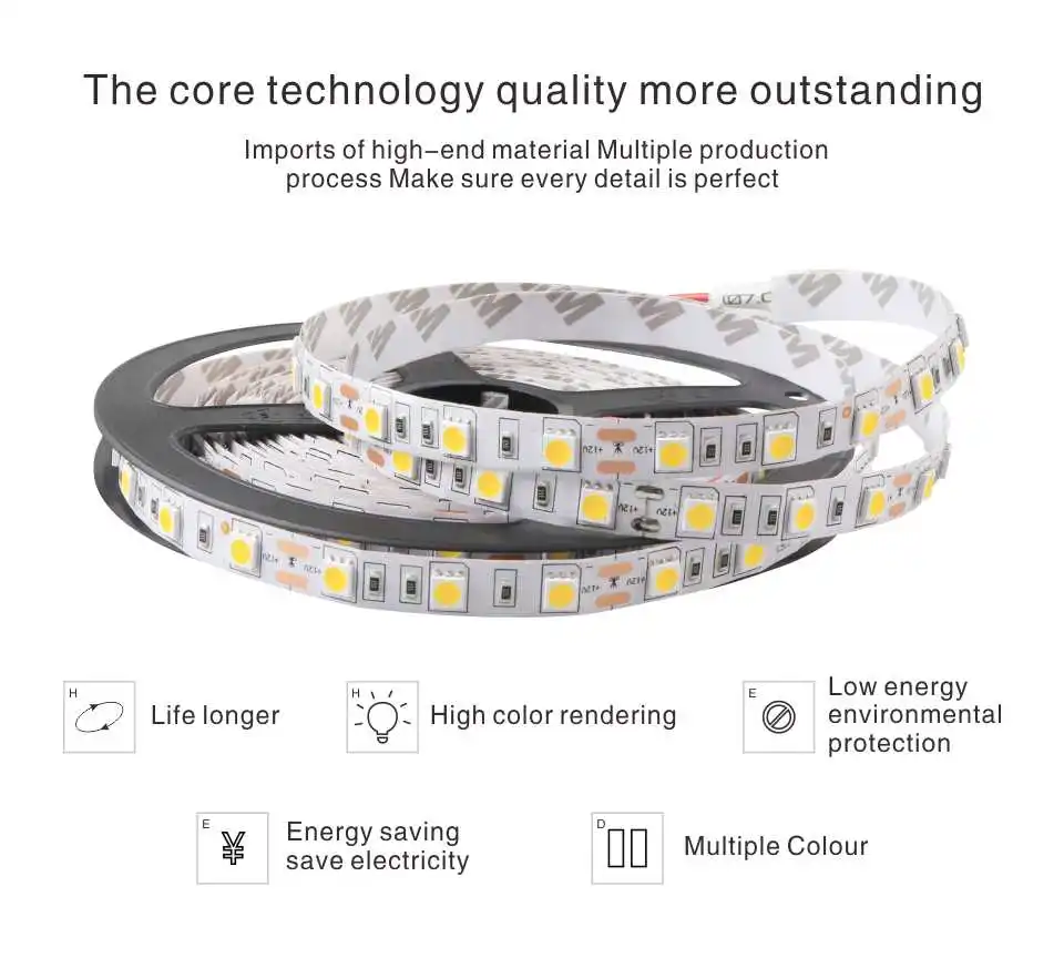 5 м 300 светодиодов водонепроницаемый RGB светодиодный светильник SMD2835 5050 DC12V 60 светодиодов/м Fiexble светильник Светодиодная лента лампа для украшения дома