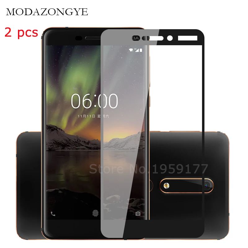 2 шт. закаленное стекло для Nokia 6 2018 защита экрана 1 TA 1068 1050 1043 1016 1045 |tempered glass|glass forfull