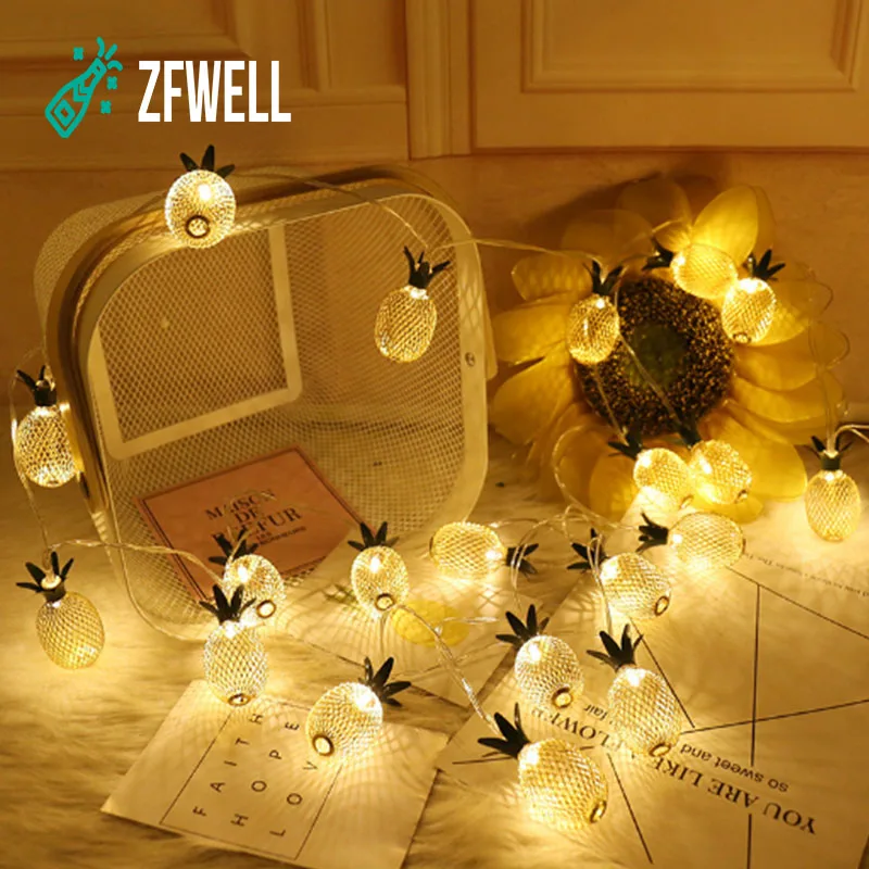 ZFWELL 1 шт./лот желтая ананасовая лампа гирлянда украшение для комнаты фруктовая