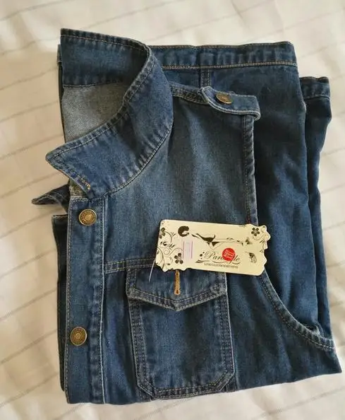 Модный женский длинный джинсовый жилет однобортный приталенный для девушек