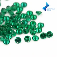 13mm round cut green color nano synthetic gems for jewelry stone