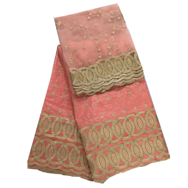 Африканский Базен Riche кружевной ткани Getzner с бисером высокое качество + 2yd