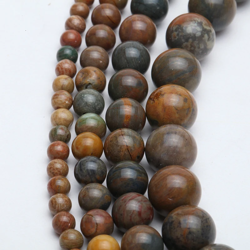 2018 Fashion jewelry Colorful stone beads Round 4 mm/6 mm/8 mm/10 mm natural Charms Beads for making | Украшения и аксессуары