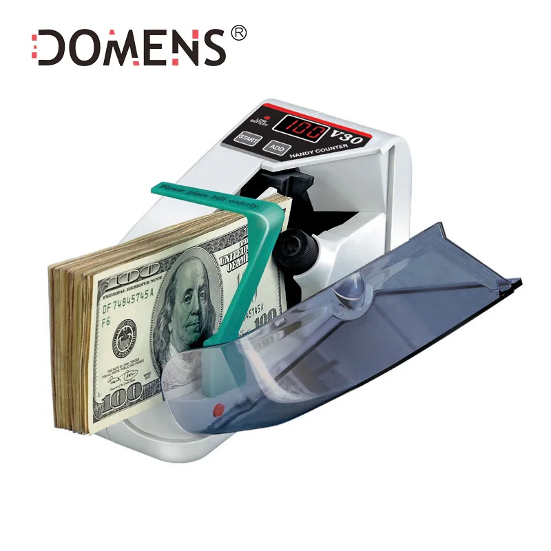 Cheap Mini Taşınabilir Kullanışlı Fatura Nakit Para Tüm para sayma makinesi Sayma Makinesi EU V30 Finansal Ekipman Toptan