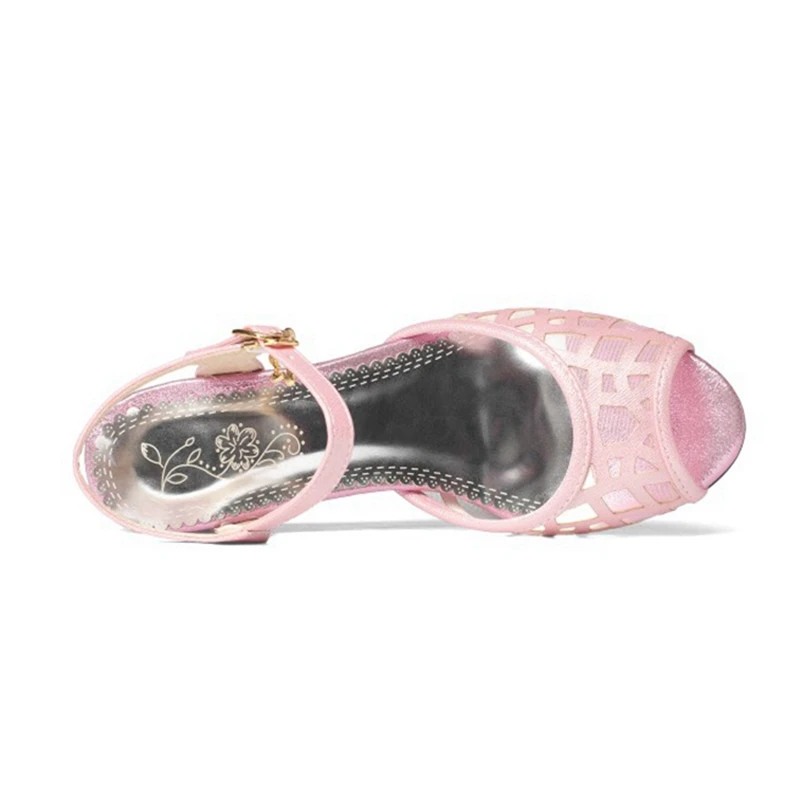 2017 women summer shoes new design thin high heels sandals unique hollow elegant party | Обувь