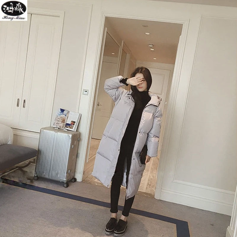 2018 Winter Down Jacket Korean Bread Clothes Loose Thick Large Size Women's Jacket In The Long Section WL5