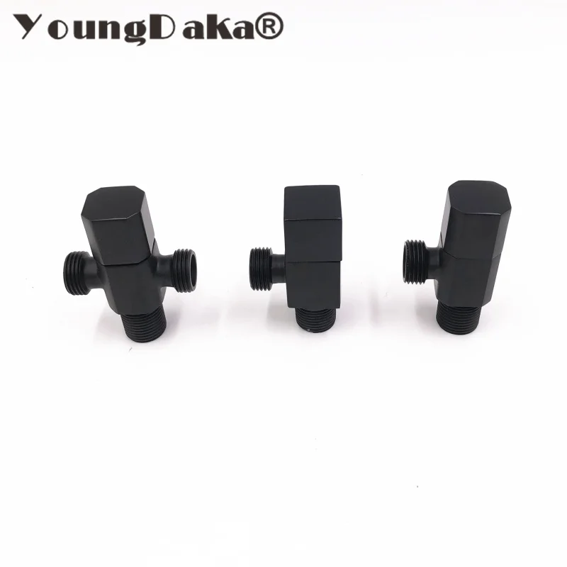 

2018 Brass Angle Valve Bathroom Bidet Valve Bathroom Accessories Black Finish Filling Valves Toilet Valve Bathroom Parts