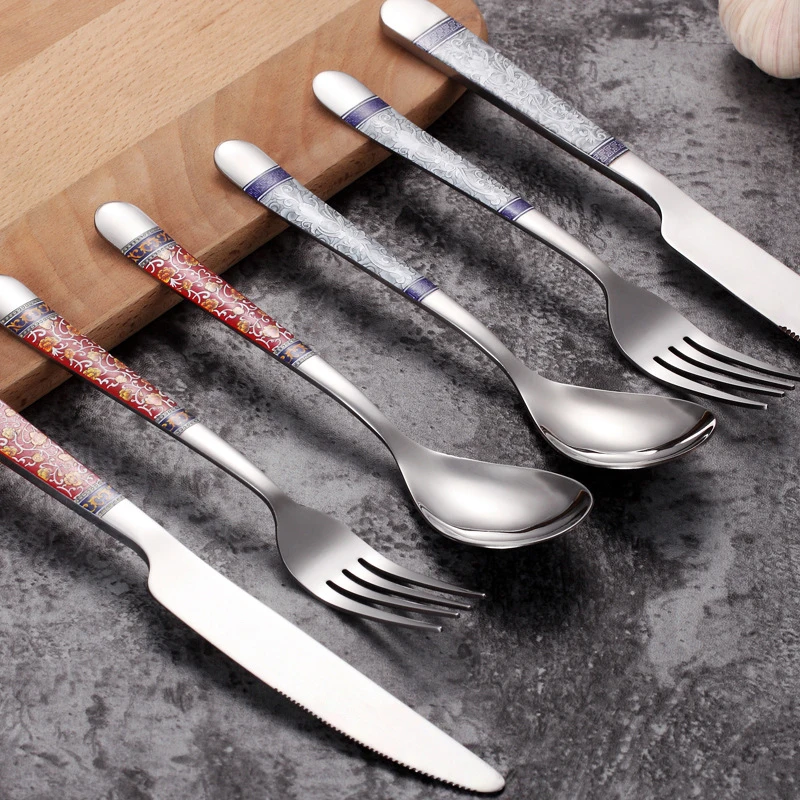 2 шт./компл. Нержавеющая сталь нож вилка набор столовые сервизы стейк приборы