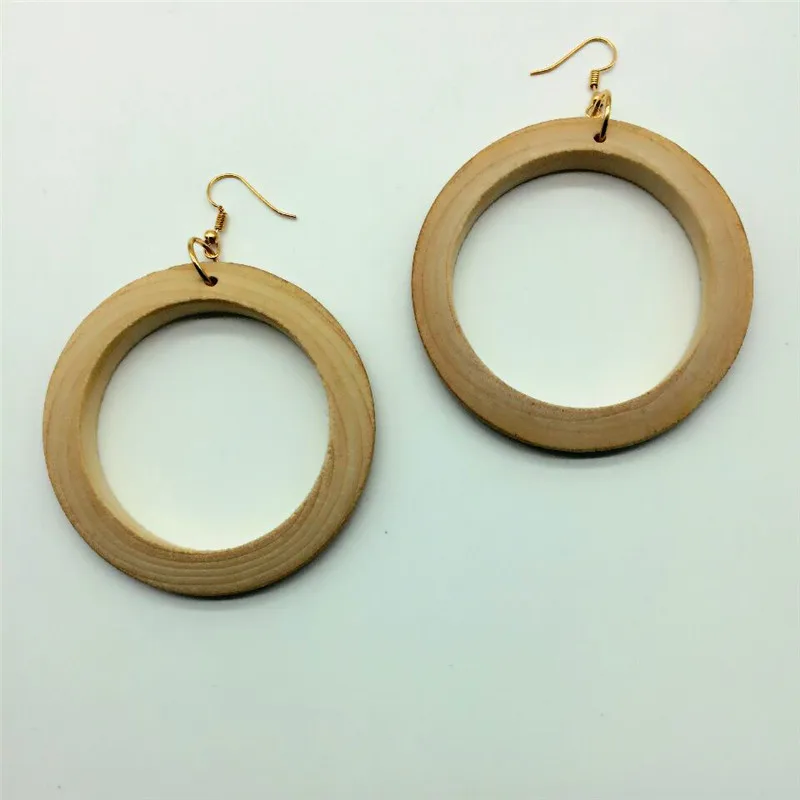 Модные новейшие африканские деревянные серьги ювелирные изделия большие