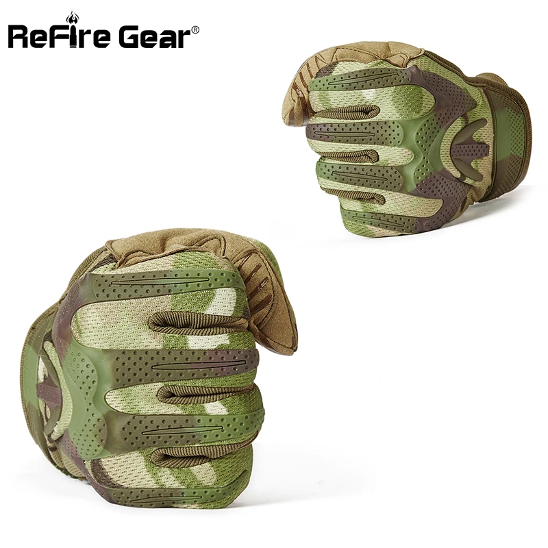 ReFire gear камуфляжные тактические армейские перчатки мужские спецназ военная