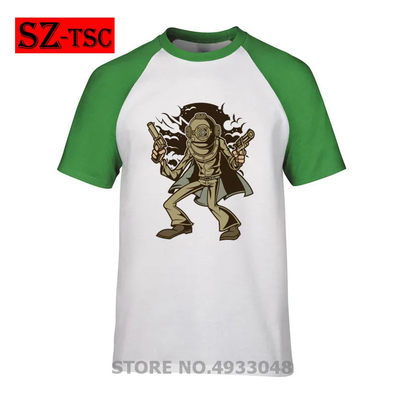 Мужская забавная футболка с короткими рукавами темно синяя принтом пистолета и