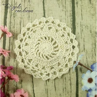 40pcs round vintage cotton mat hand crocheted lace doilies flower coasters household table decorative crafts accessories 11cm