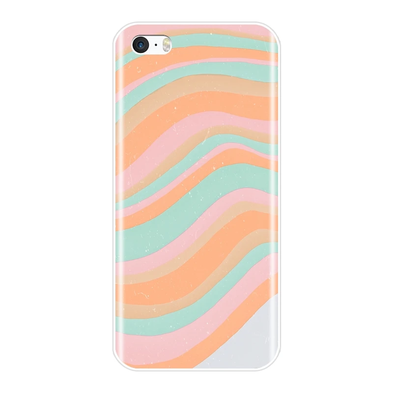 Чехол для телефона из ТПУ iPhone 5C мягкий силиконовый чехол в полоску с рисунком