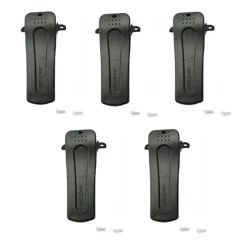 

Lot 5pcs Brand New Spare Part Back Belt Clip For Baofeng BF-666S BF-777S BF-888S 2-Way Radio Walkie Talkie with 2pcs Screws
