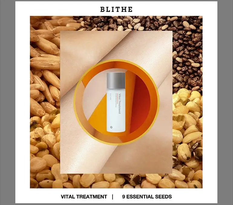 BLITHE VItal Treatment 9 основных семян 150 мл Ниацинамид сыворотка для лица удаления