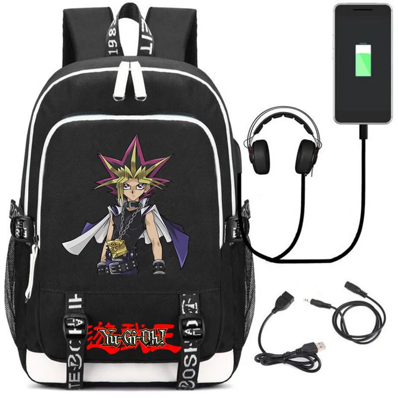Black 02 Аниме Yu Gi Oh юги Муто Millenium головоломки рюкзак подростков Дети школьный рюкзак, сумка для книг унисекс ноутбук путешествия сумки на плечо подарок - Цвет: Black 02