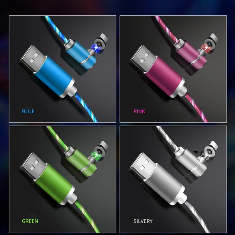 Sovawin 1 м Магнитный кабель Micro USB быстрая зарядка USB C 5A зарядное устройство для мобильного телефона светодиодный локоть для huawei для samsung для Iphone