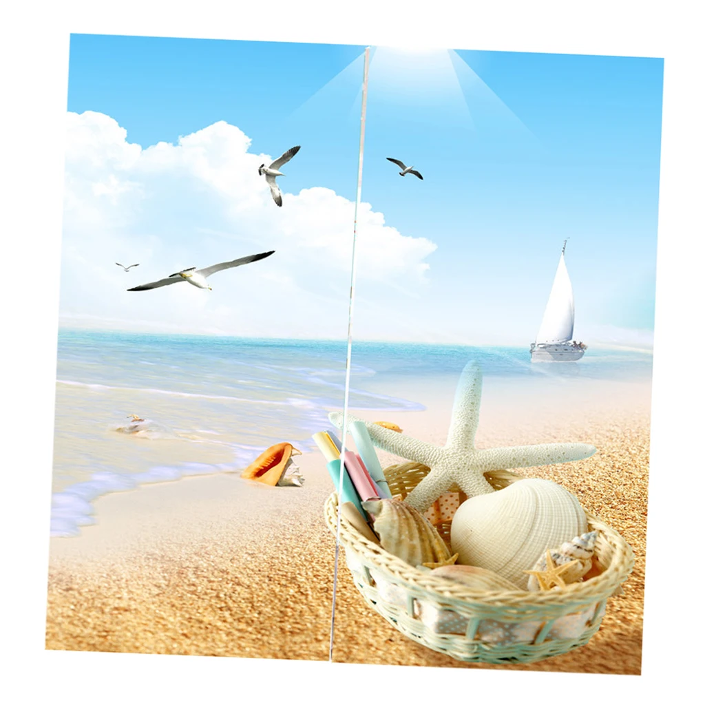 1 пара 3D цифровая фотопечать морские шторы блэкаут окна Декор для дома комнаты 2