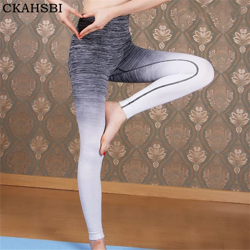 

CKAHSBI Elastic Sports Pants Gym Sports Fitness Women Yoga Legging Yoga Pants Tights Compression Trousers Running Tights Pants