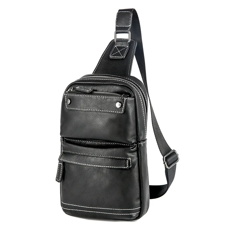 Роскошная брендовая мужская нагрудная сумка кожаные сумки через плечо Мужская