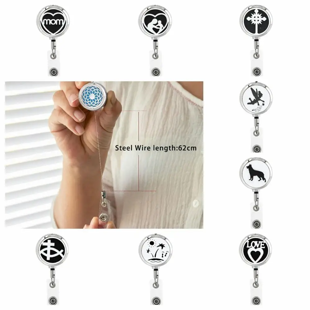 30 мм диффузор эфирного масла медальон ID со значком выдвижной держатель кулон