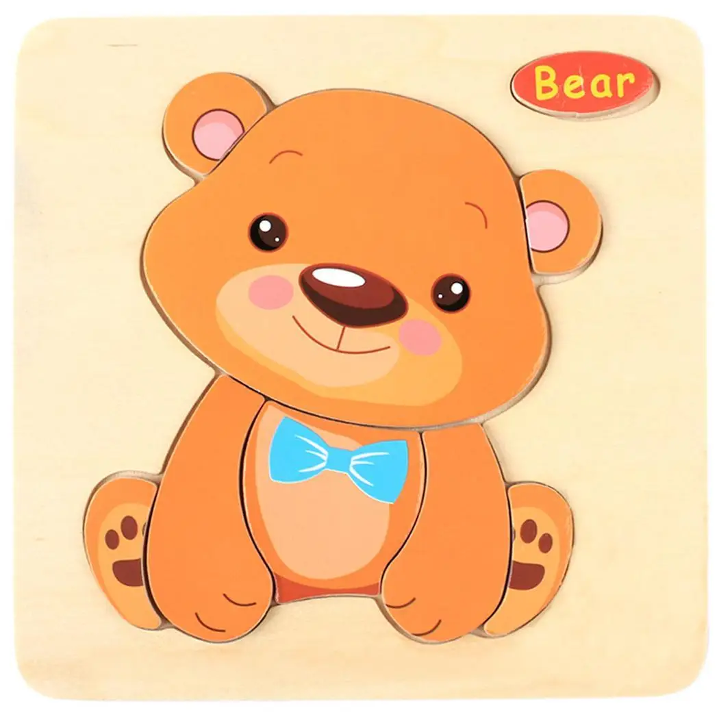 12 вышивка крестом картины дети мультфильм Животные узор 3D головоломка От 0 до 6