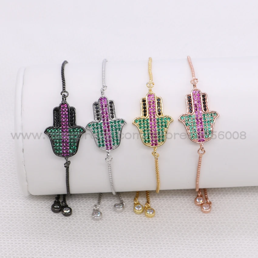 Ручной регулируемый браслет-цепочка микро проложить в форме цветка ювелирные