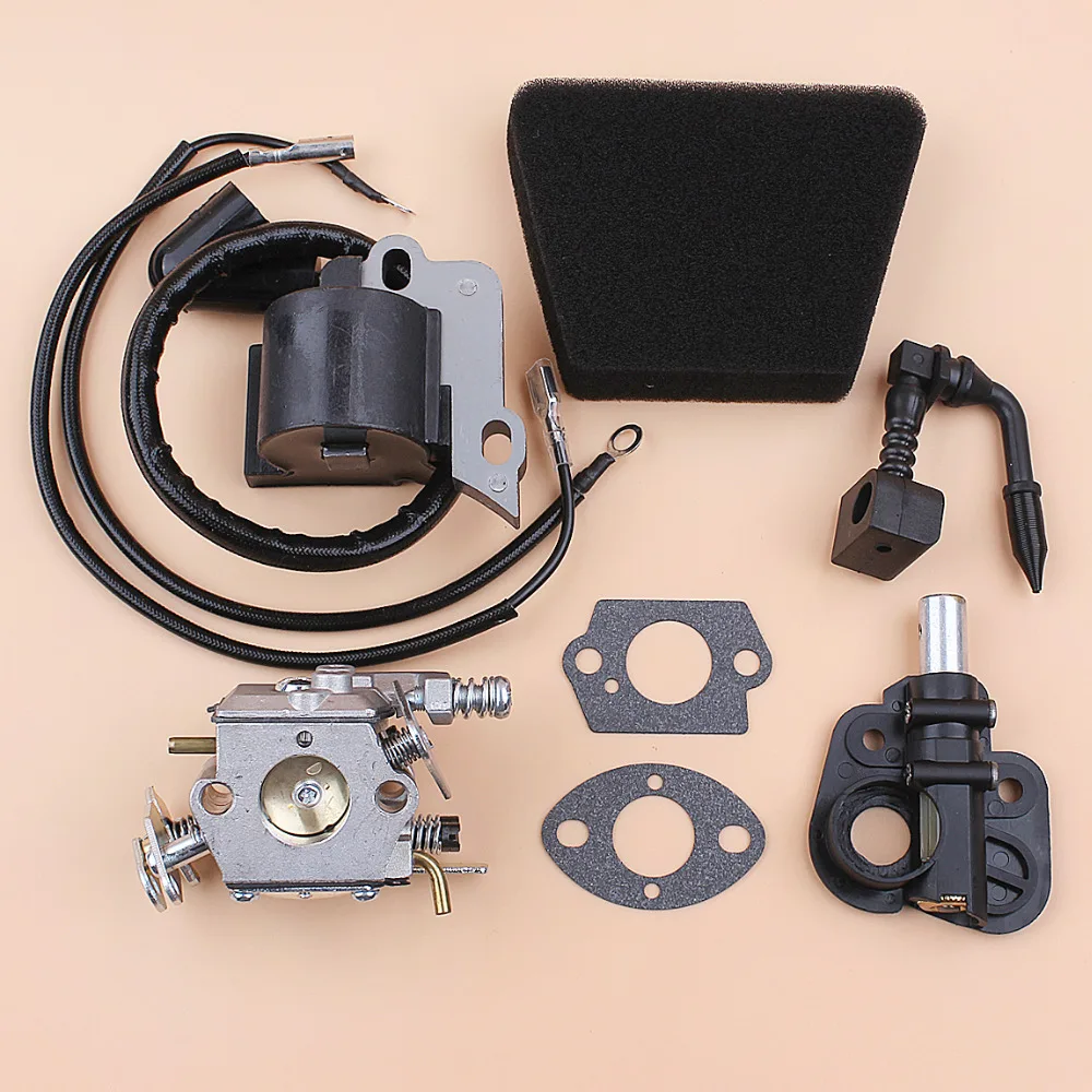 Carburetor Ignition Coil Oil Pump Kit For Partner 350 351 370 371 390 420 Mcculloch Mac 335 435 436 440 441 Chainsaw Parts