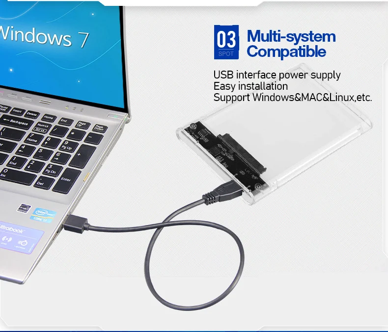 UTHAI G06 USB3.0 HDD корпус 2,5 дюймов последовательный порт SATA SSD жесткий диск коробка Поддержка 6 ТБ Прозрачный Мобильный Внешний HDD Чехол