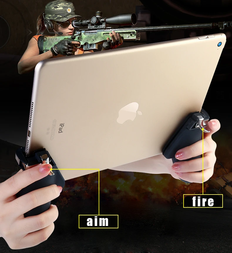 HEYNOW PC PAD геймпад 2в1 игровая ручка держатель джойстик для PUBG L1/R1 стрелок триггер огонь Кнопка Aim ключ для KnivesOut для ipad